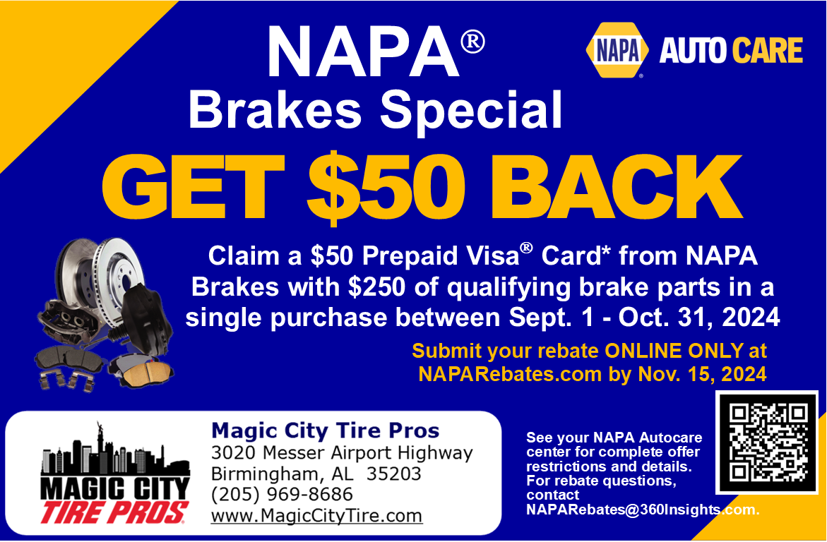 NAPA Brakes special - Magic City Tire & Service